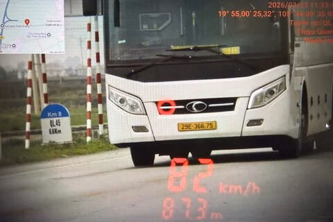Hình ảnh ghi nhận các trường hợp bị phạt nguội do vi phạm tốc độ tại tỉnh Thanh Hóa.