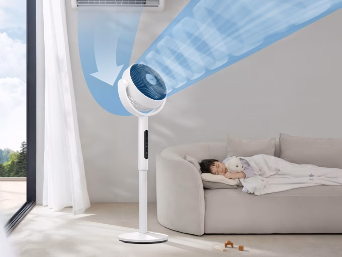 Sự kết hợp giữa quạt tuần hoàn và máy lạnh giúp phân bổ nhiệt độ đồng đều, tối ưu chi phí điện năng.